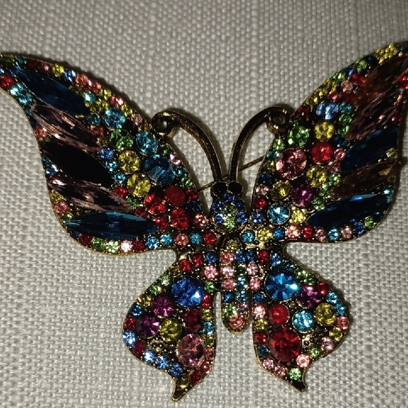 Multicolor Butterfly Brooch - Picture 3 of 6